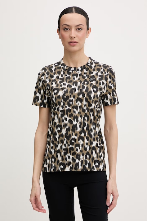 Fusalp t-shirt treningowy damski bawełniany TALIXE LEO beżowy J1111