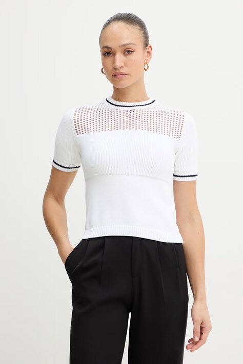 Iceberg sweter bawełniany damskie kolor biały lekki A013 7604