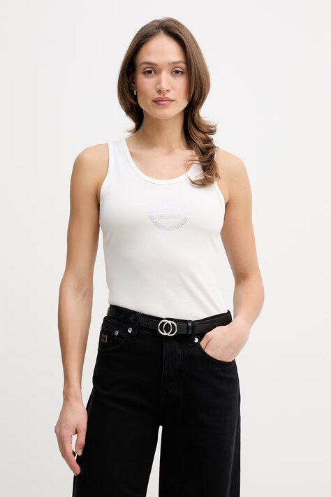 Gaudi top damski z bawełny biały 611BD64032