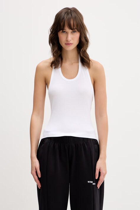VETEMENTS top Halter kolor biały WE76TT521W