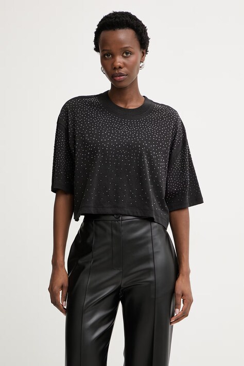 Guess tričko dámske bavlnené čierne W6GI42 K3582