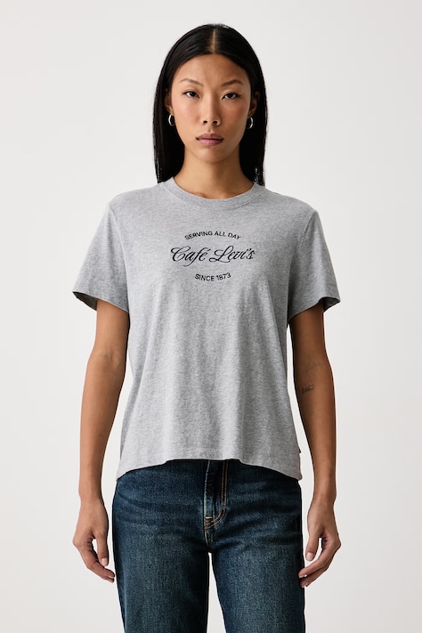 Levi's T-shirt női pamut GR T2 PERFECT szürke 005GV