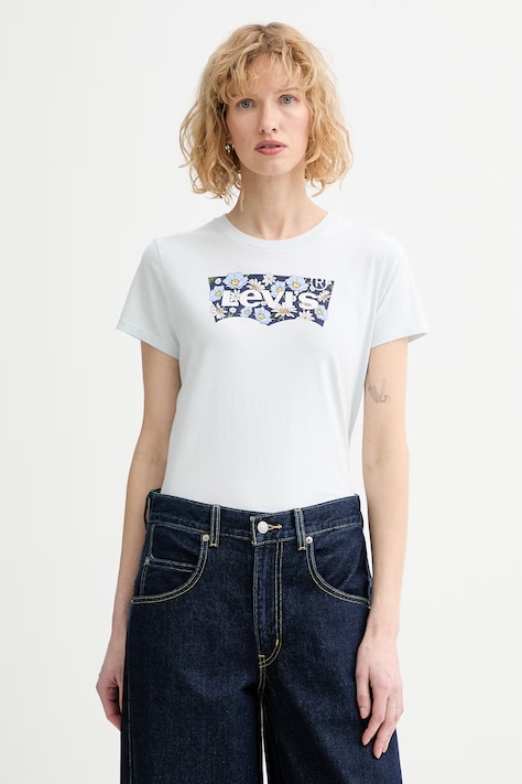 Levi's t-shirt bawełniany THE PERFECT damski kolor niebieski 17369-3399
