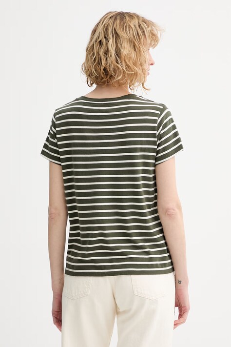 Levi's t-shirt bawełniany PERFECT VNECK damski kolor zielony 85341-0136