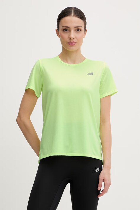 New Balance t-shirt treningowy męski zielony WT41222AFG
