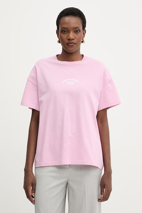 Patrizia Pepe t-shirt damski bawełniany różowy 2M4552 J428