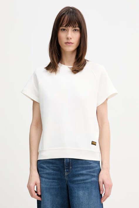 G-Star t-shirt bawełniany Raglan damski kolor beżowy D24512-D976