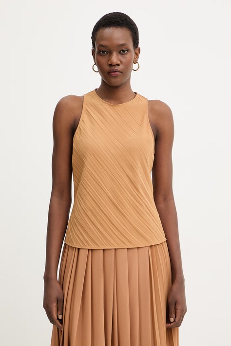 Bluza MAX&Co. MCOFINIRE za žene, boja: smeđa, bez uzorka, 2616161023200