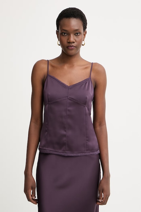 Max&Co. блузка на беретелях для женщин MCOSLALOM1 фиолетовая однотонная 2616161044200