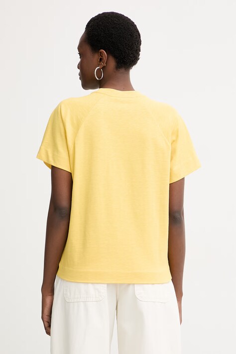 Max&Co. T-shirt damski z bawełną MCOTESO żółty 2616941064200