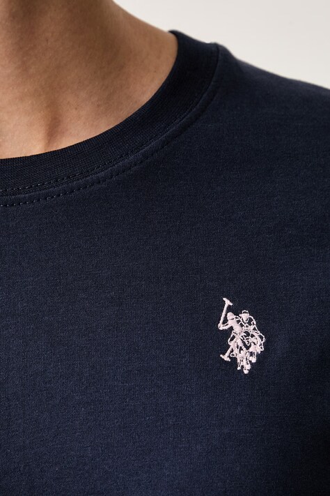 U.S. Polo Assn. футболка жіноча бавовняна CREW NECK — SS26-TSD19R, темно-синій — фото 5