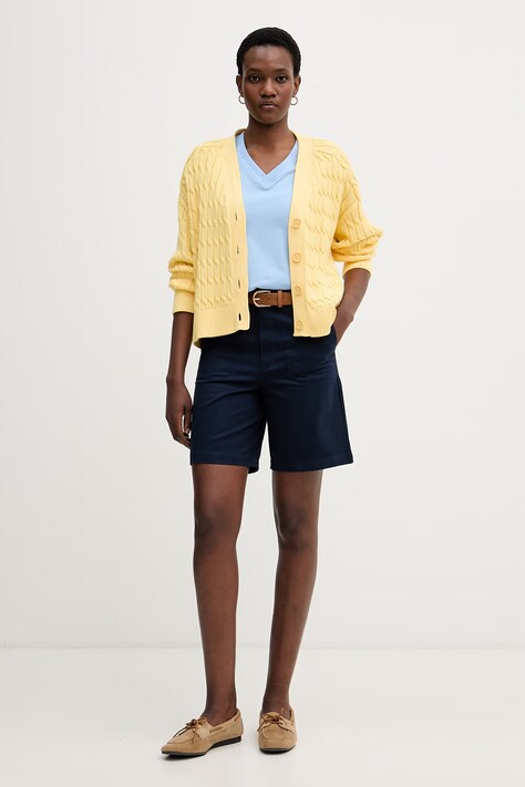 U.S. Polo Assn. футболка жіноча бавовняна V-NECK — SS26-TSD19S, блакитний — фото 2