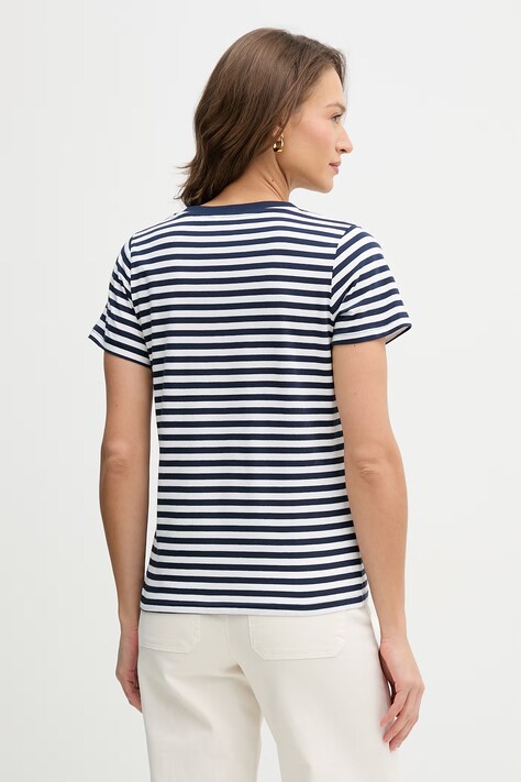Бавовняна футболка U.S. Polo Assn. STRIPE V-NECK — фото 3