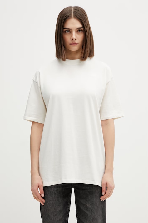 The North Face Essential Simple Dome μπλουζάκι βαμβακερό γυναικείο μπεζ NF0A8EVXQLI1