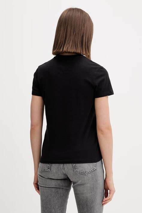 Tommy Jeans T-shirt damski bawełniany czarny DW0DW22310