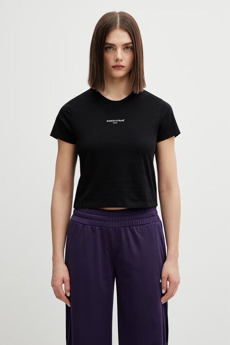 Maison Kitsuné cotton t-shirt Baby Tee black color QW00100KJ7026