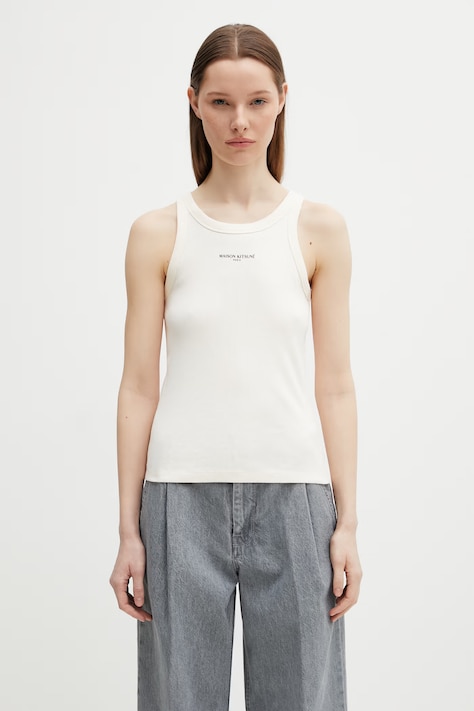 Maison Kitsuné Women's Cotton Top beige QW00600KA0033