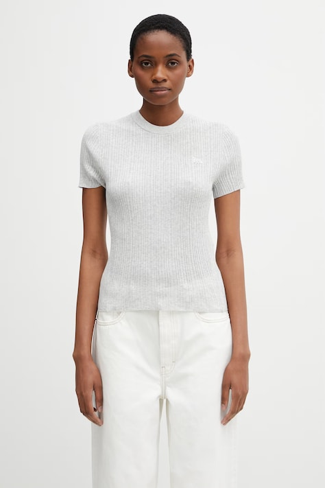 Maison Kitsuné Baby Fox T-shirt z bawełną damski szary QW00806KT1195