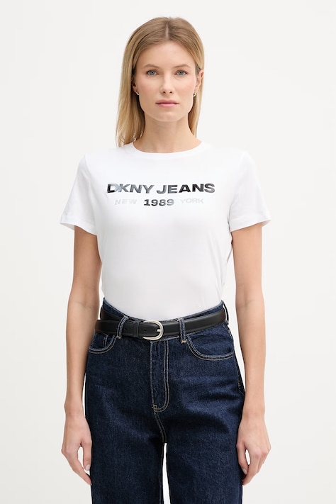 Тениска Dkny дамска в бяло DJ6T1747