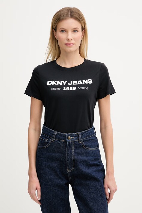 Dkny t-shirt damski kolor czarny DJ6T1747