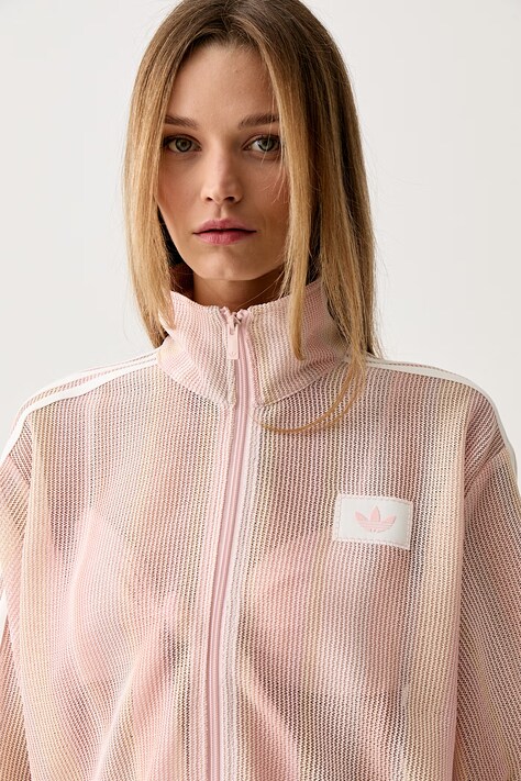 adidas Originals crop top γυναικείο βαμβακερό με ελαστάν ροζ KY3159
