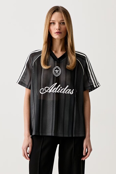 adidas Originals T-shirt damski ażurowy szary KY3163
