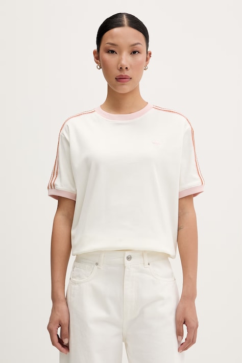adidas Originals футболка жіноча бавовняна з еластаном бежева KY8126