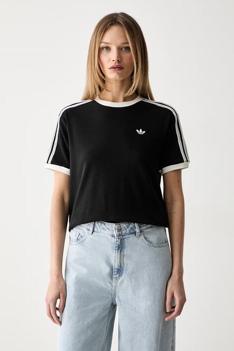 adidas Originals t-shirt γυναικείο βαμβακερό με ελαστάν μαύρο KY8127
