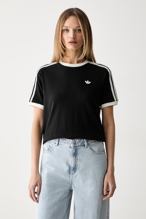 adidas Originals tričko dámské bavlněné s elastanem černé KY8127