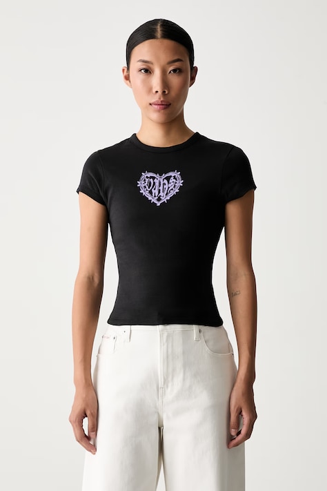 Vans T-shirt damski bawełniany czarny VN000W25BLK1