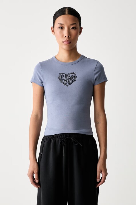 Vans T-shirt damski bawełniany niebieski VN000W25FOI1