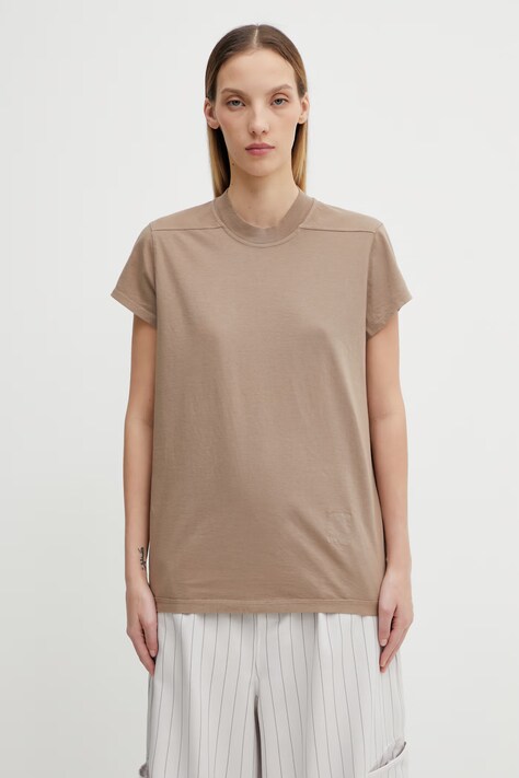 Rick Owens DRKSHDW t-shirt bawełniany Small Level damski kolor beżowy DS01F4208.RN