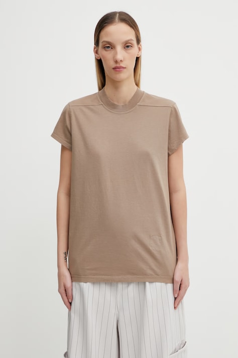 Rick Owens DRKSHDW t-shirt bawełniany Small Level damski kolor beżowy DS01F4208.RN