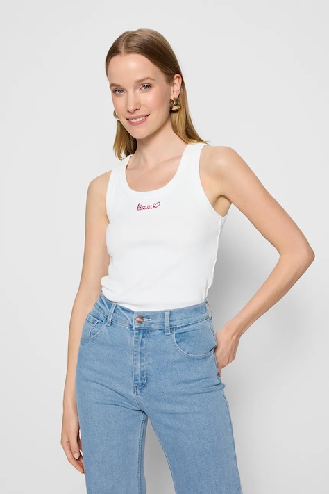 Bizuu top LOVIE kolor biały LOVIE KREMOWY
