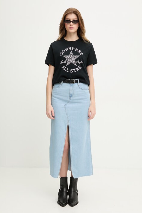 Converse футболка жіноча бавовняна — SS26-TSD1DW, чорний — фото 2