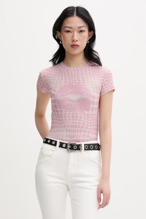 Miss Sixty T-shirt damski różowy 6M1SJ34600