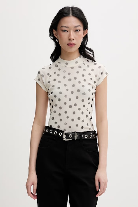 Miss Sixty T-shirt damski beżowy 6M1SJ34900