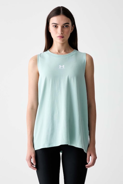 Under Armour top női pamuttal Rival Muscle Tank türkiz 1383659