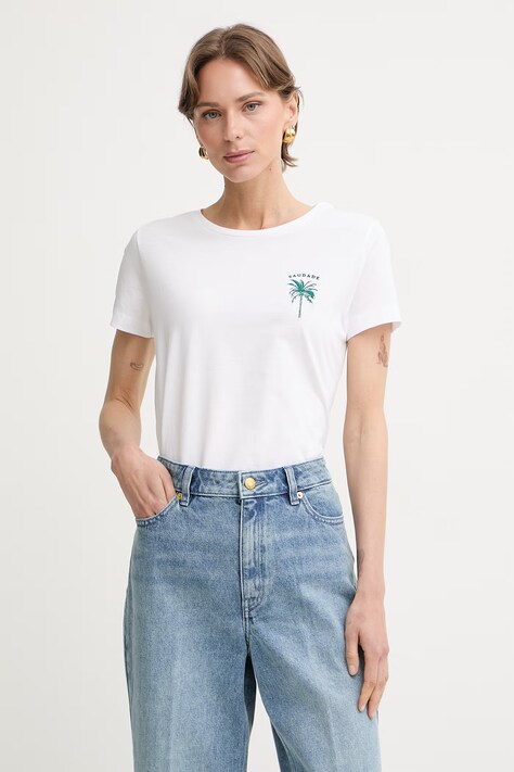 BOSS Orange t-shirt damski bawełniany C Elove 4 biały 50559077