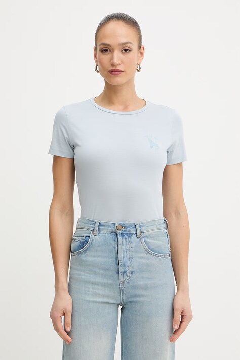 BOSS Orange t-shirt damski bawełniany C Elove 4 niebieski 50559077
