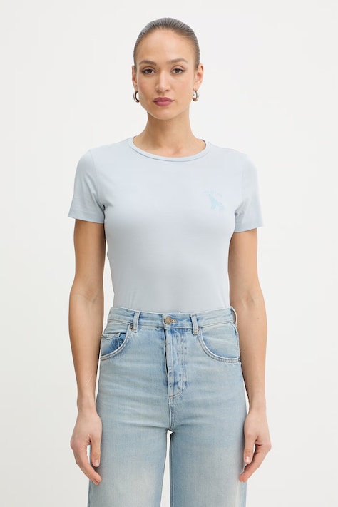 BOSS Orange t-shirt damski bawełniany C Elove 4 niebieski 50559077