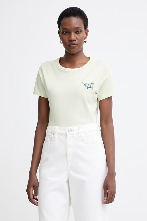 BOSS Orange t-shirt damski bawełniany C Elove 4 zielony 50559077