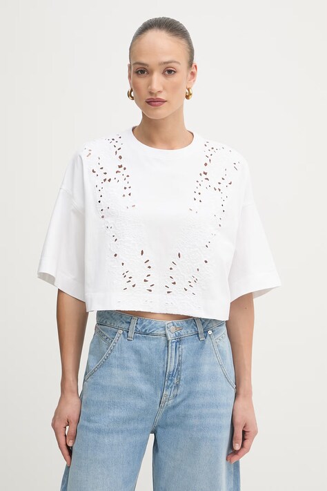 BOSS Orange oversize majica kratkih rukava za žene s pamukom C Ephilas 2 bijela 50561392