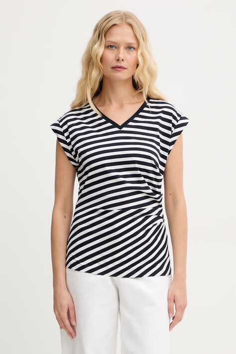 BOSS t-shirt damski bawełniany granatowy 50559168