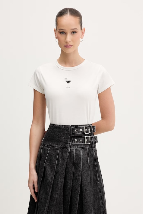 HUGO Blue t-shirt damski bawełniany Dichroma_B biały 50560769