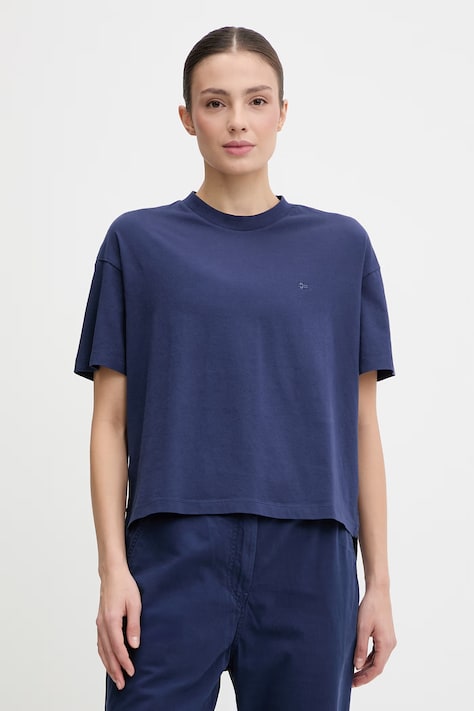 Napapijri t-shirt bawełniany AURORA damski kolor granatowy NP0A4HF4B2Q1