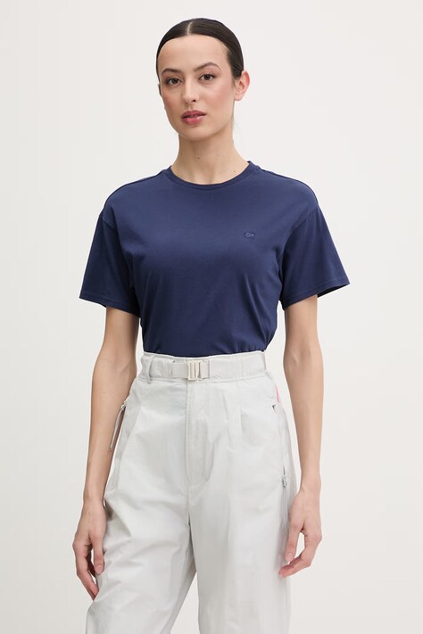 Napapijri t-shirt damski bawełniany AURORA granatowy NP0A4I5GB2Q1