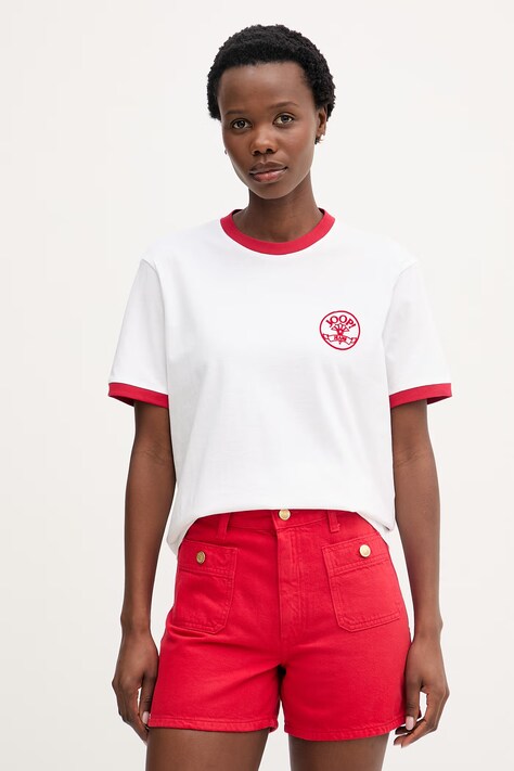 Joop! t-shirt damski bawełniany biały 30102125