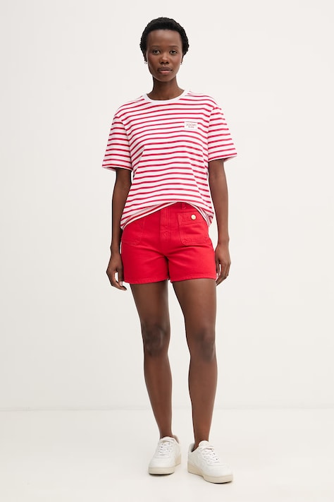 Joop! t-shirt damski bawełniany czerwony 30103056