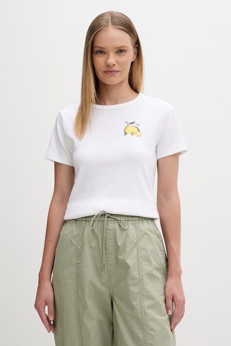 HUGO majica za žene s pamukom bijela 50568918